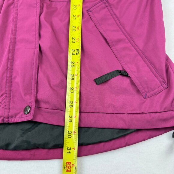 The North Face Women's Full Zip Logo Front Berry Black Lightweight Hooded Jacket - Picture 9 of 10